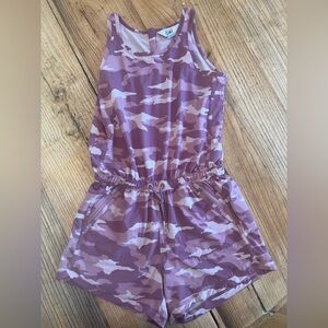 Athleta Girl Purple Camouflage Athletic Romper